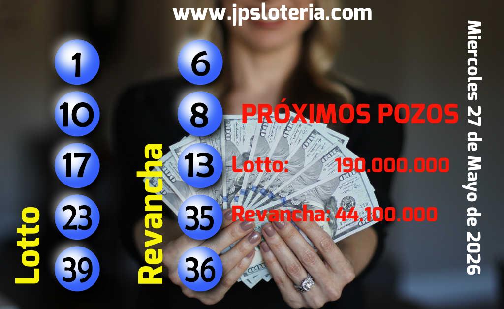 Resultados Lotto del Miércoles 27 de Mayo de 2026
