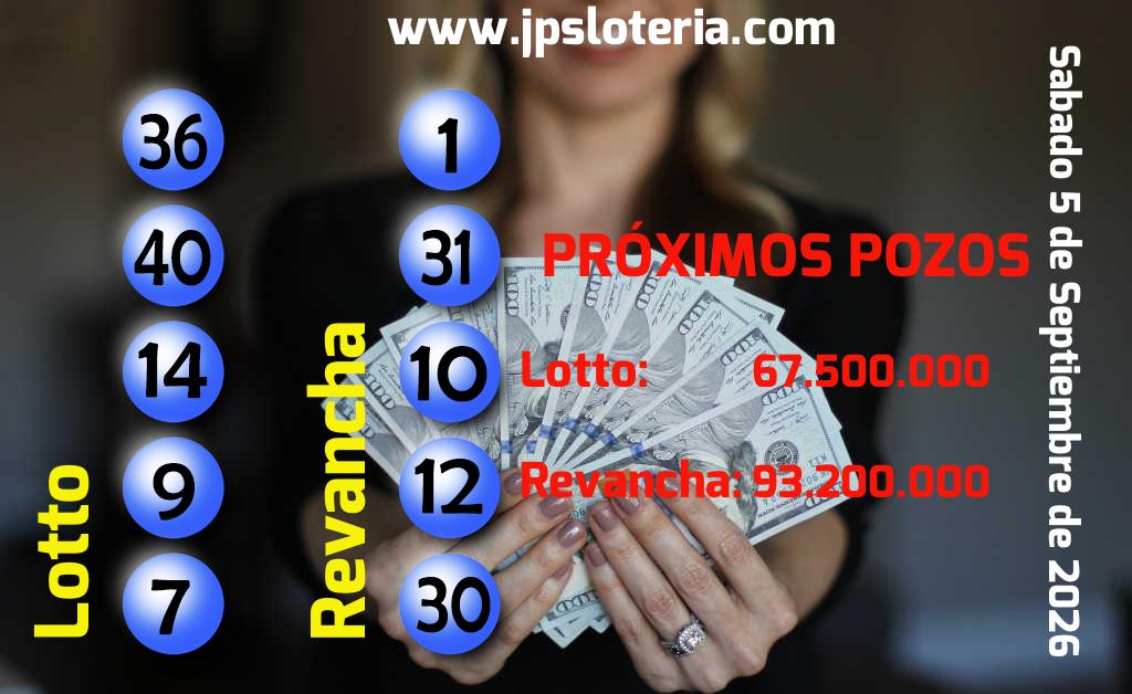 Resultados Lotto del Sábado 5 de Septiembre de 2026