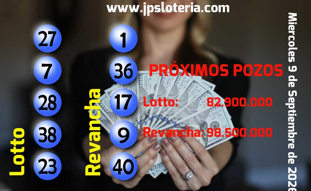 Resultados Lotto del Miércoles 9 de Septiembre de 2026